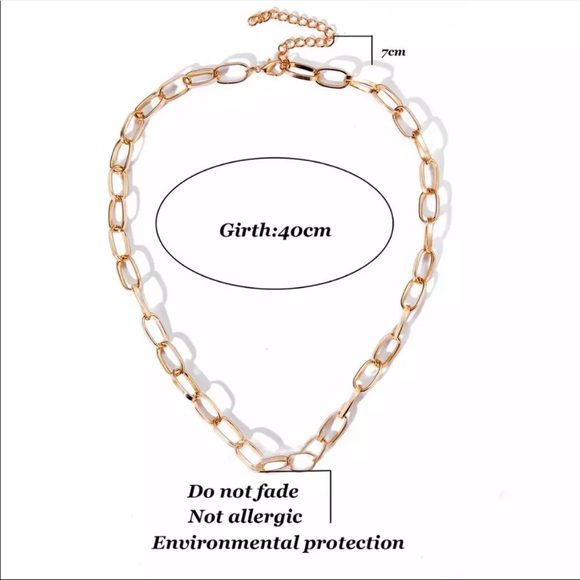 Gold Plated Necklace Fashion Link Chain For Women - Picture 5 of 5